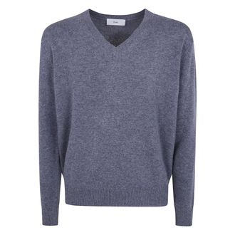 Dunst Su&eacute;ter de cuello en V de cachemira - Knitwear - Hombre - Gris - L