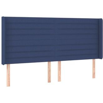 vidaXL Cabecero Con Orejas De Tela Azul 183x16x118/128 Cm Vidaxl