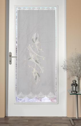 STICKEREIEN PLAUEN Türvorhang »Türstores Sterne« Durchzuglöcher 1 Stk. tlg. HxB: 158x66, veredelt mit echter Plauener Spitze Stickerei