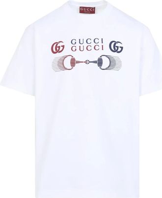Gucci Hombre, Camisetas, Blanco, Talla: S