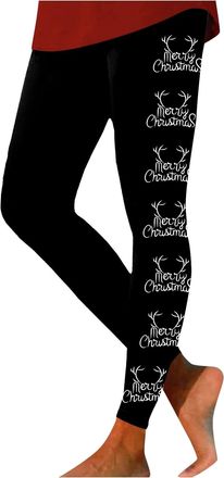 Generic Womens Christmas Novelty Print Legging Xmas Print Fitness Running Yoga for Ladies Leggings for Women UK Christmas Leggings Slim Fit Pants Womens Chris