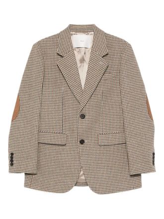 Dunst houndstooth blazer - unisex - Wool/Nylon/Polyester/Polyester - M - Brown