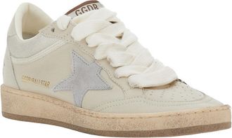 Golden Goose Womens Sneakers Ballstar Beige Leather Trainers