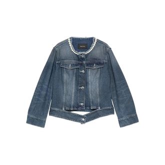 Simone Rocha Pearl-embellished Denim Jacket