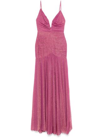 PatBo Metallic maxi-jurk - Paars