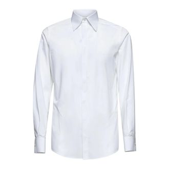 Dolce & Gabbana White Italian Collar Shirt
