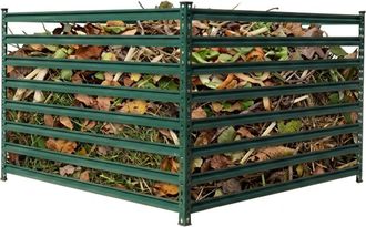 Relaxdays Relaxdays Compostador Met&aacute;lico Para Jard&iacute;n, 90 X 120 X 120 Cm, 1296 L, Acero Galvanizado, Verde