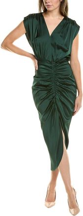 Nicole Miller Ruched Front Midi Dress