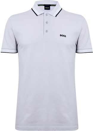 HUGO BOSS Mens Hbg Paddy Polo Shirt With Contrast Tipping in Lt Pas Grey 053 - Size X-Large