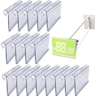 OEM 100 Portatarjetas De Pl&aacute;stico Transparente, Soporte Para Letreros, Clip Para Etiquetas De Precio