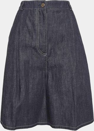 Emilia Wickstead Navy Denim Flared Shorts