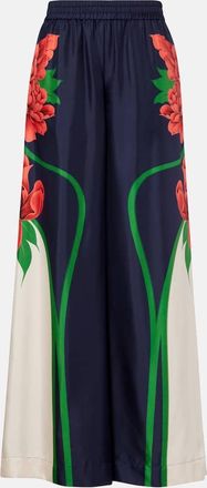 La DoubleJ Floral silk palazzo pants