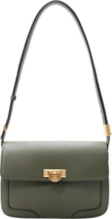 Pourchet Auteuil Crossbody Bag - Dames - Schoudertassen - Groen - ONE Size - Leer - Tassen