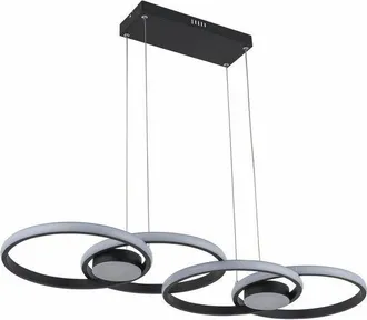 Reality Lampada A Sospensione Reality Audia Anelli Nera Led 48w