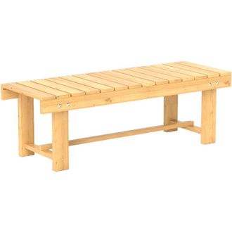 OUTSUNNY Panchina da Esterni 2 Posti Impermeabile in Legno di Abete 110x38x35cm
