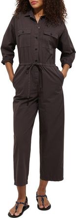 Alex Mill Ricard Long Sleeve Cotton Jumpsuit in Shadow at Nordstrom, Size X-Small