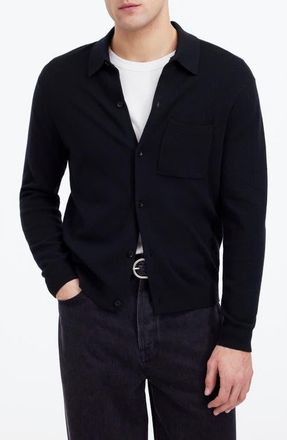 Madewell Half Milano Stitch Cardigan in Navy at Nordstrom, Size Medium