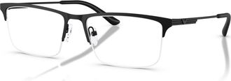 Emporio Armani 55mm Rectangle optical glasses in Black at Nordstrom