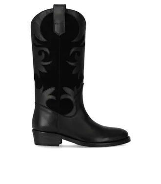 Via Roma 15 Venedig Schwarzer Texaner Boot