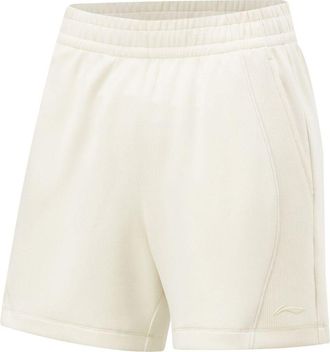 Li-Ning (WMNS) Li-Ning Training Series Logo Shorts Beige AKSU016-5