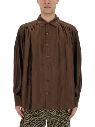 A&iuml;e Relaxed Fit Brown Oversize Shirt
