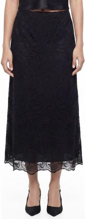 By Design Antonia Lace Midi Skirt in Black at Nordstrom Rack, Size X-Small