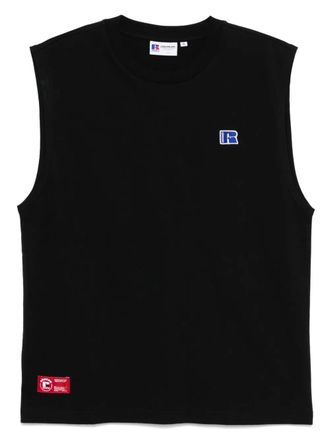 Chocoolate logo-patch vest - men - Cotton - S - Black