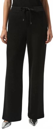 Joseph Ribkoff Drawstring Pull On Wide Leg Pants In Black