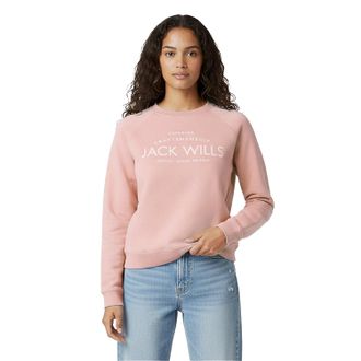 Jack Wills Dames/Dames Hunston Grafisch Sweatshirt met Ronde Hals (Zacht Roze)