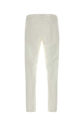 Pantaloni Torino Mens White Stretch Denim Jeans Y018 Exterior: Cotton Elastane