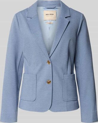 Mos Mosh Regular Fit Blazer mit Viskose-Anteil Modell Vega Daisi in Bleu Melange, Gr&ouml;&szlig;e 34