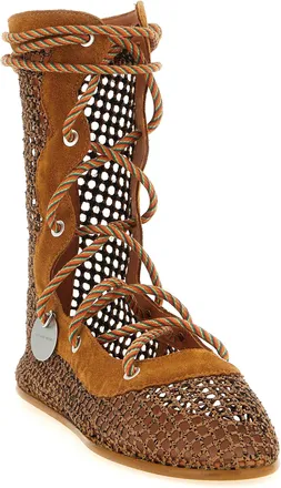 Kiko Kostadinov Reticella Ankle Boots - Brown
