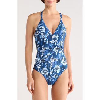 Jantzen Gina One-Piece Swimsuit in Pantheon Blue at Nordstrom Rack, Size 10