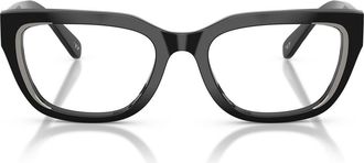 Diesel 52mm Rectangular Optical Glasses in Black/Demo at Nordstrom