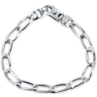 Pompeii3 Mens Long Link Curb 14k Gold (21gram) or Platinum (34gram) 7.5mm Bracelet 8.5