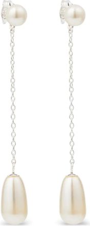 Susan Caplan Vintage faux-pearl drop earrings - Silver