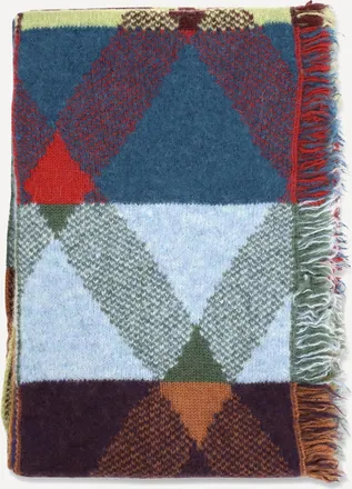 Dries Van Noten Sciarpa Mati con stampa mista e frange Man UNI