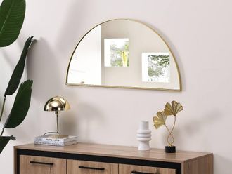 Vente-Unique Half-Circle Design Metal Mirror - W.50 X H.100 Cm - Gilded - GAVRA in Gold