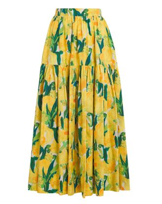 La DoubleJ La Doublej Floral Pleated Oscar Maxi Skirt Size M