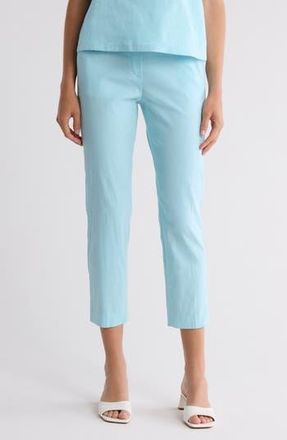 Theory Treeca Linen Blend Pull-On Crop Pants in Cyan at Nordstrom Rack, Size 0