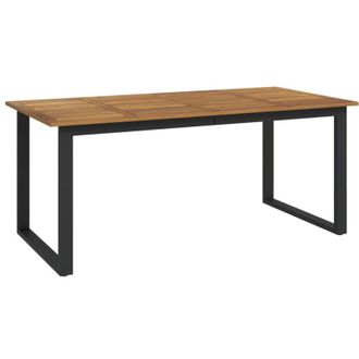 vidaXL Mesa De Jard&iacute;n Con Patas En U Madera Maciza Acacia 180x90x75 Cm Vidaxl