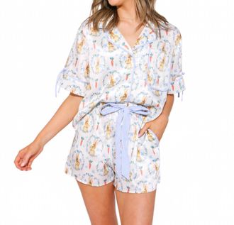 Peach Love California Cuddle Bunny Set In Blue