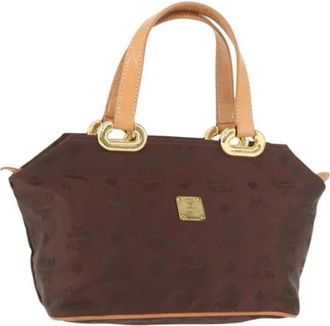 MCM Pre-owned Nylon Hand Bag - Dames - Vintage Handtas - Bruin - ONE Size - Nylon - Vintage