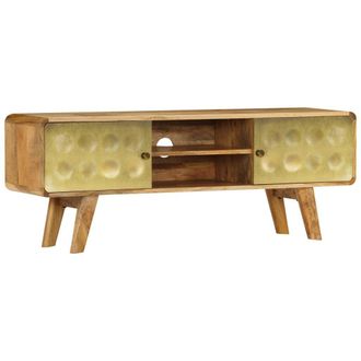 Berkfield Home TV Cabinet Solid Mango Wood 120x30x45 cm in Brown | Size: 120 x 30 x 45 cm
