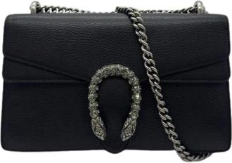 Gucci Pre-owned Vintage Schoudertas - Dames - Vintage Schoudertas - Zwart - ONE Size - Leer - Vintage