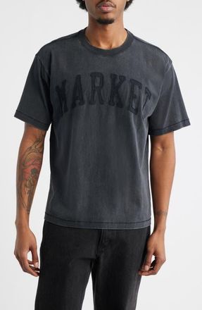 Market Arc Logo Appliqu&eacute; T-Shirt in Black at Nordstrom, Size Xx-Large