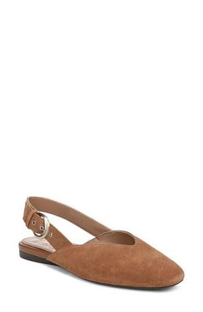 Naturalizer Crystal Slingback Flat in Walnut Wake Suede at Nordstrom, Size 10