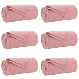 vidaXL Mantitas De Sof&aacute; 6 Pcs Rosa 170 X 130 Cm Lana Vidaxl