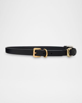Etro Interchangeable Buckles Leather Belt