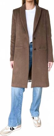 Emerson Fry Tailored Coat In Umber Wool